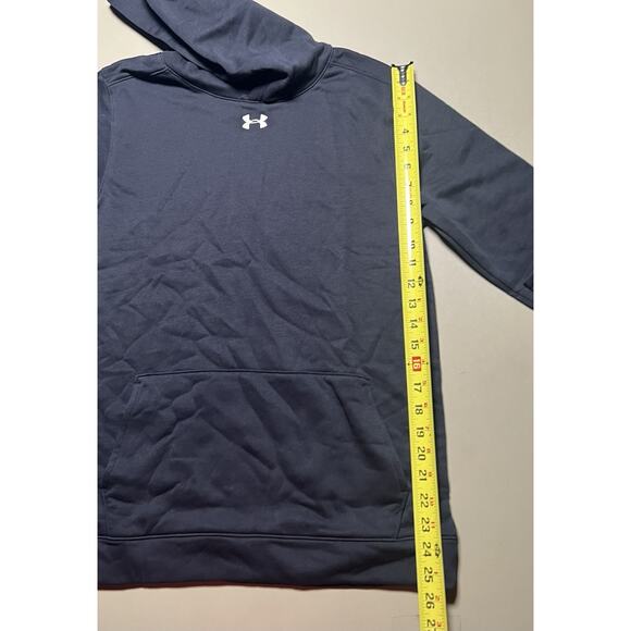 Under Armour Loose Hustle Fleece Hoody Boys YXL Black - Picture 7 of 8